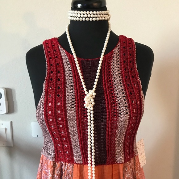 FREE PEOPLE Boho Crochet Mini Dress - Picture 5 of 9